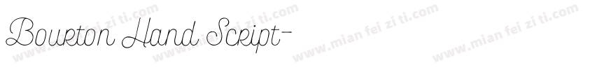 Bourton Hand Script字体转换